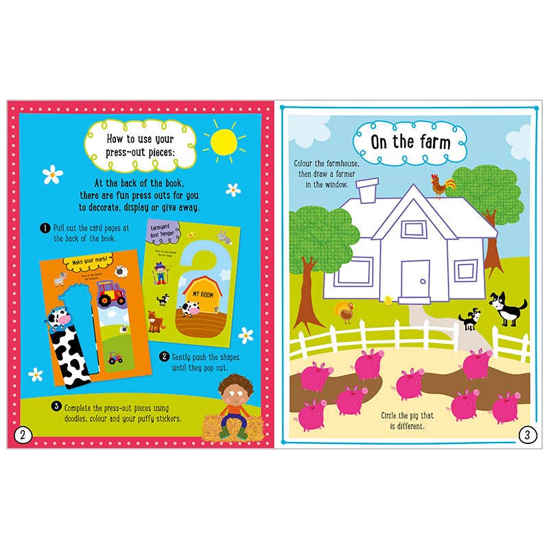 Puffy Stickers Farmyard Fun
