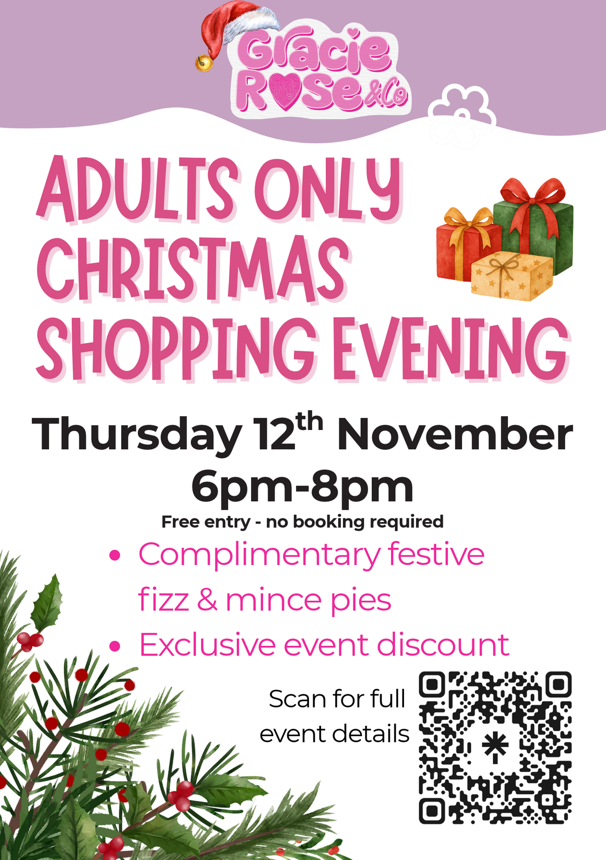 Christmas Shopping Evening - Adults Only