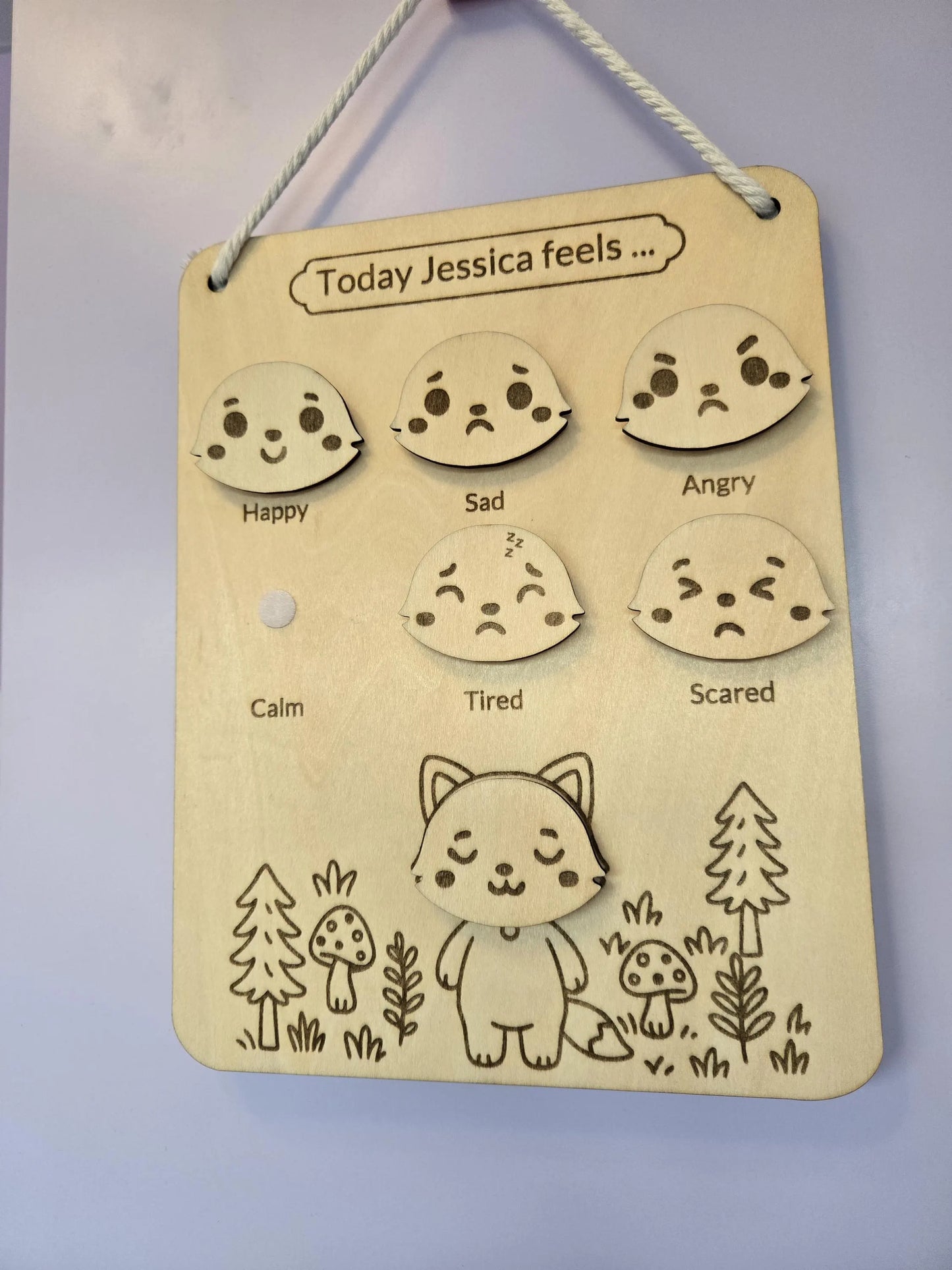 Wooden Emotions Chart - Fox Edition