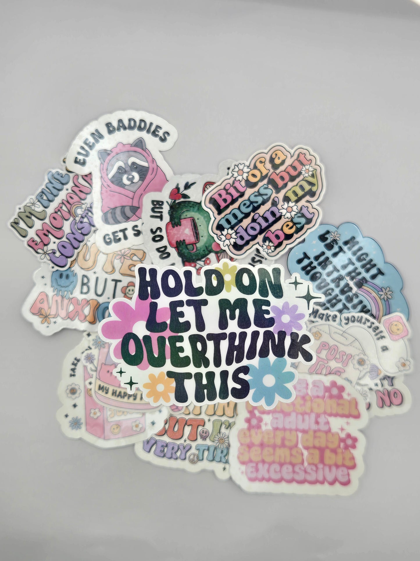 Holographic Mental Health Sticker - Overthink