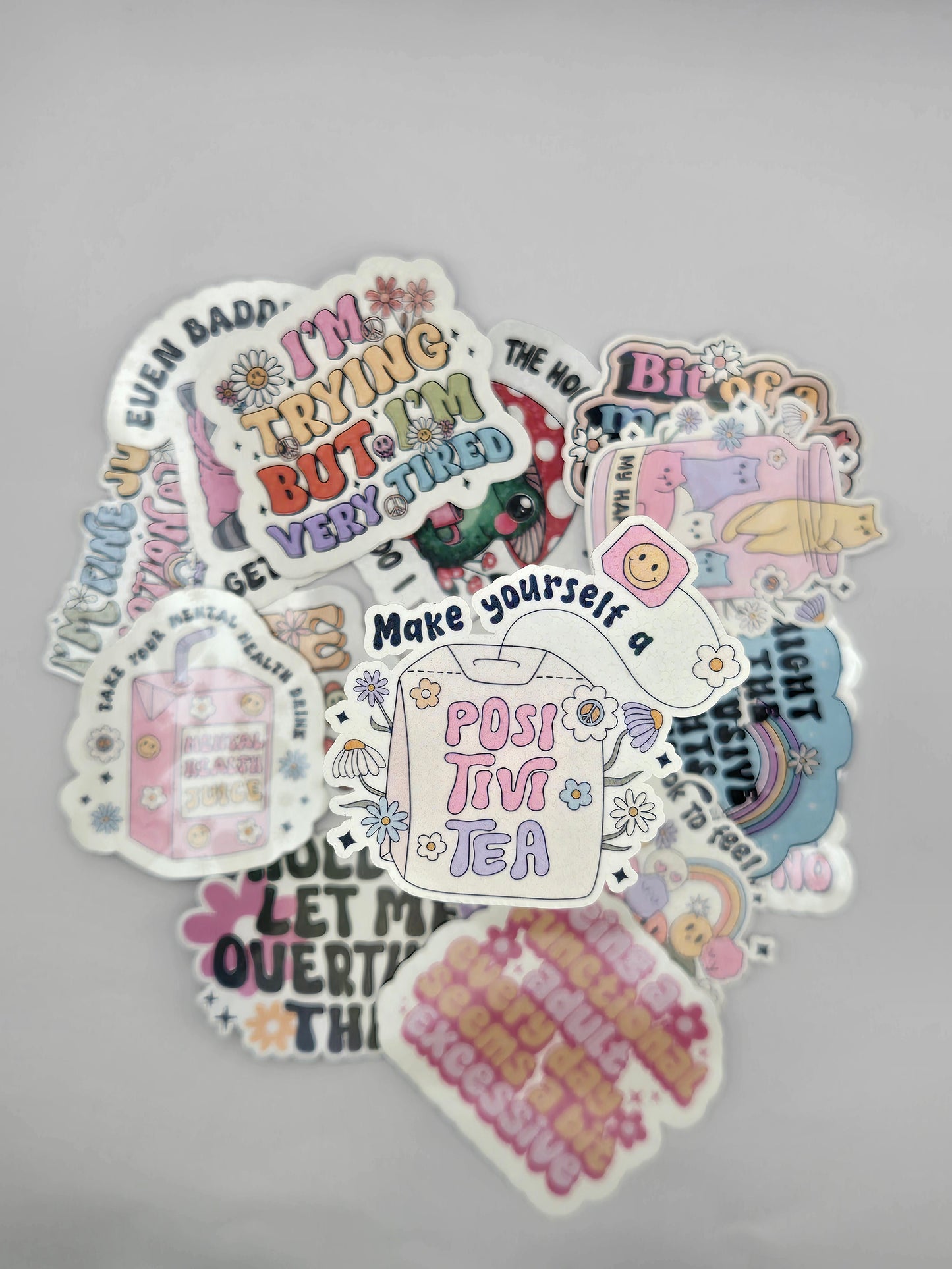 Holographic Mental Health Sticker - Positivitea