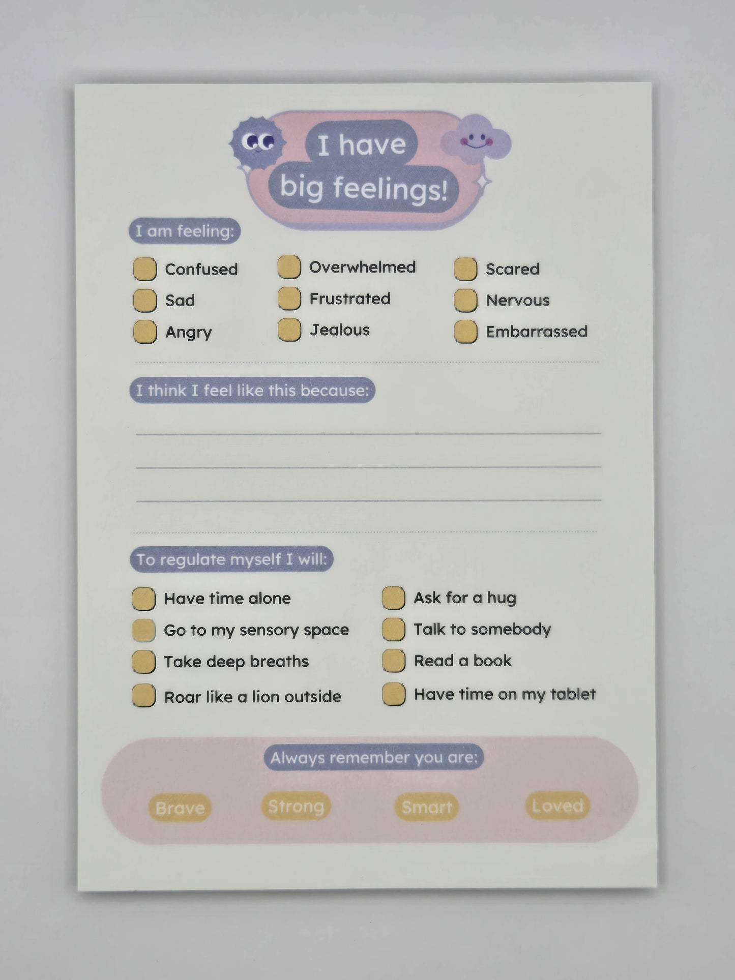 Big Feelings A6 Notepad
