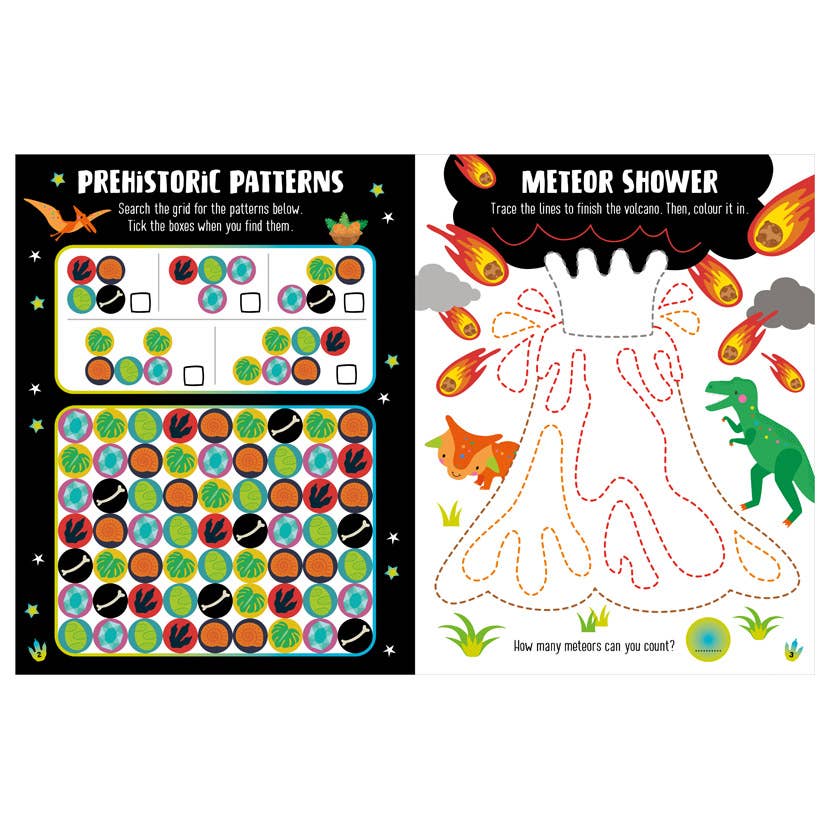 Glow in the Dark Dino Land Activity Book