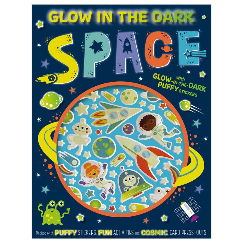 Puffy Stickers Glow in the Dark Space Activity Book