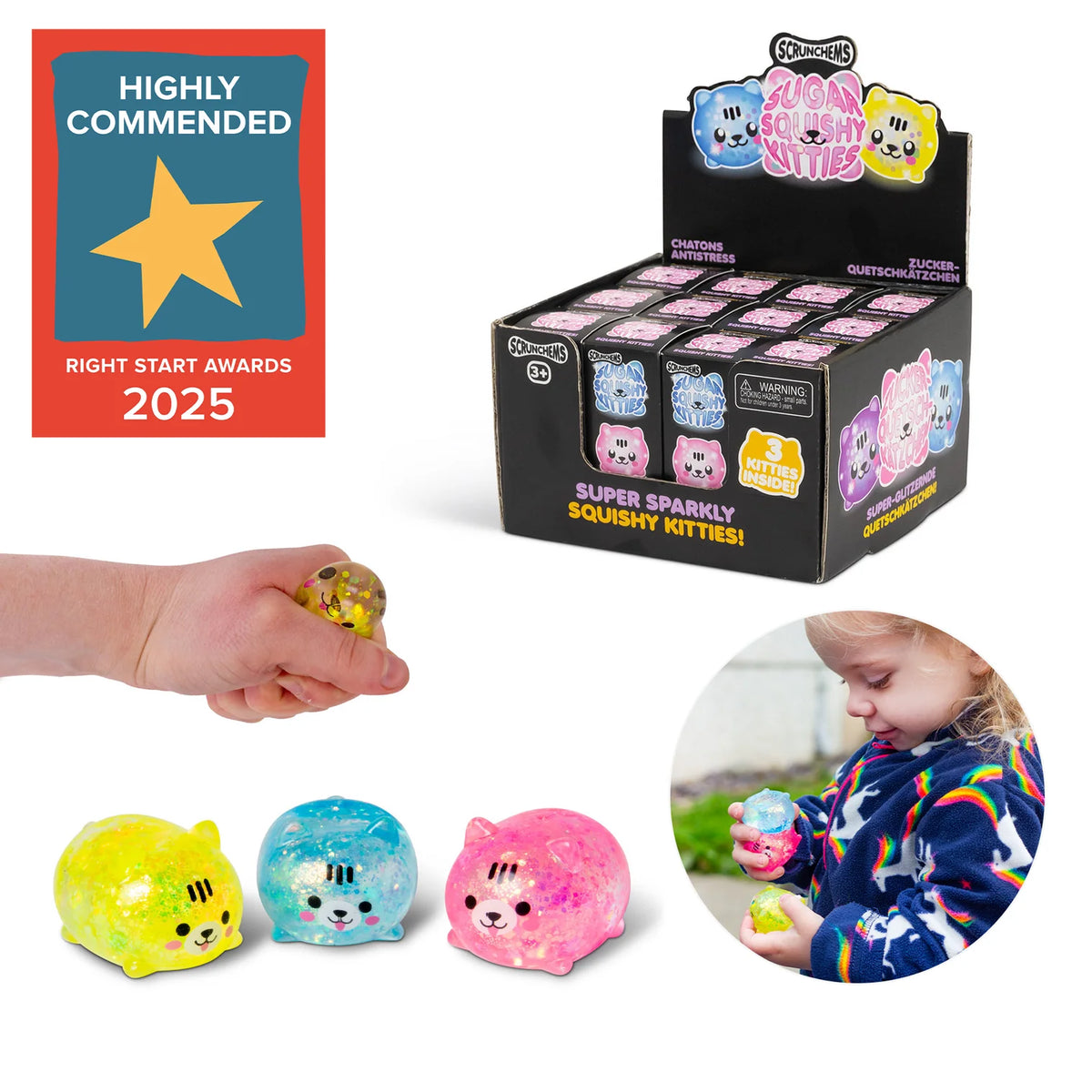 Scrunchems Sugar Squishy Kitties 3pk