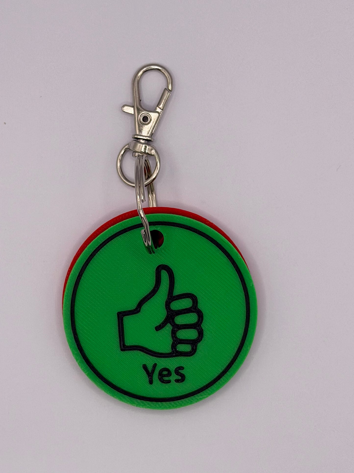 Yes/No Communication Keyring