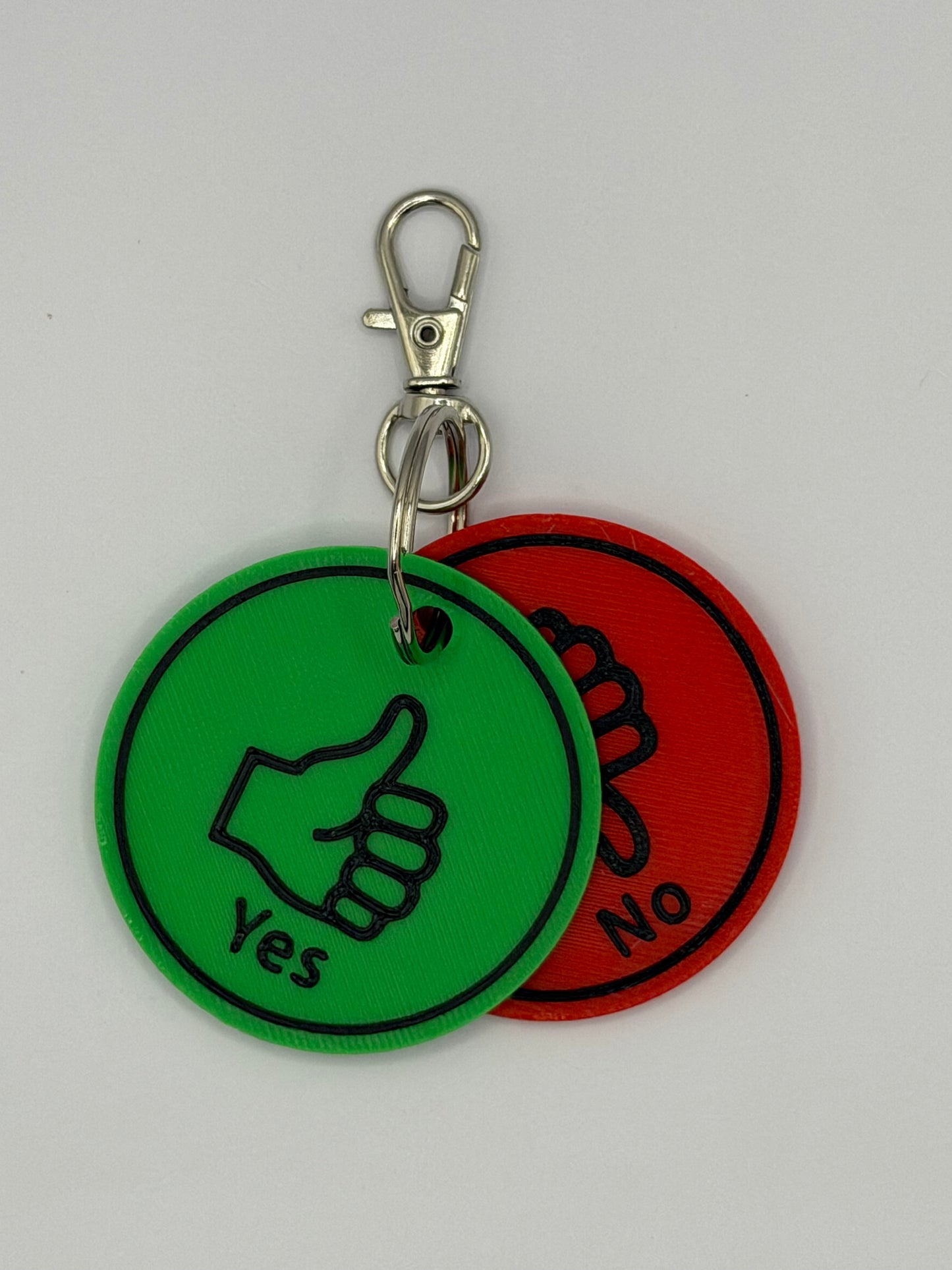 Yes/No Communication Keyring