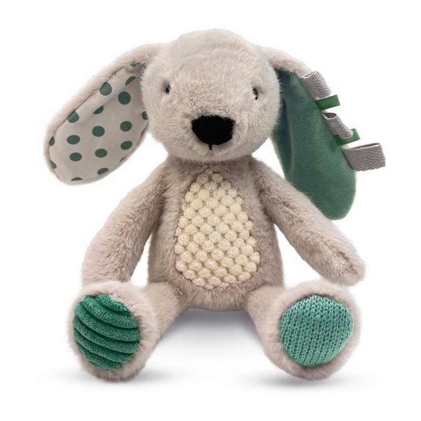 Sensory Snuggables Small Plush Bunny - Grey and Sage