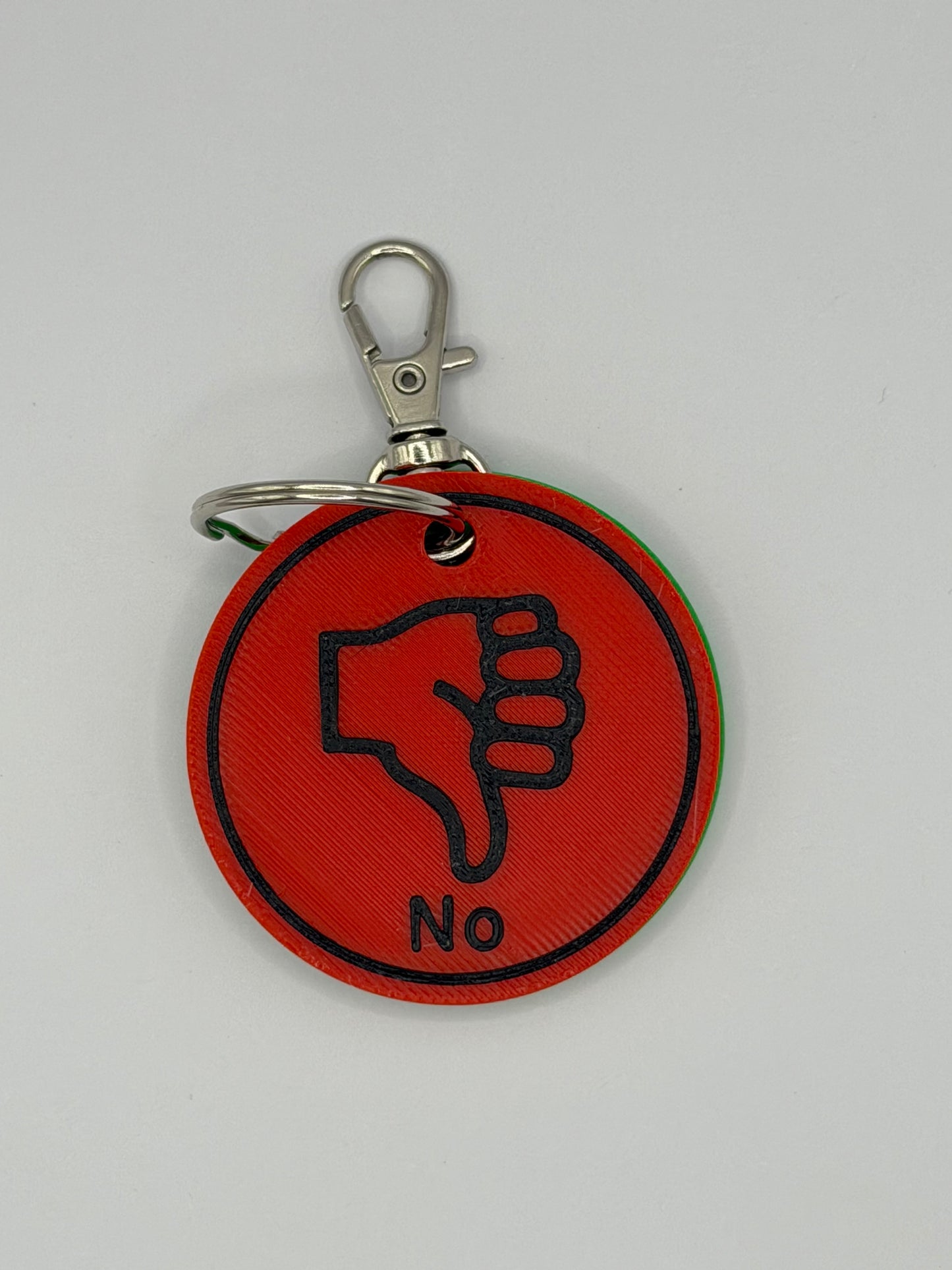 Yes/No Communication Keyring