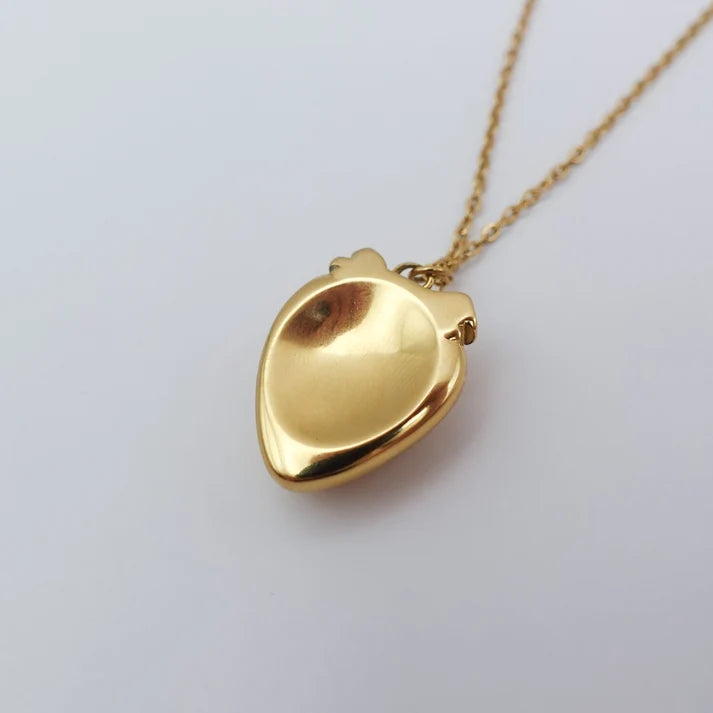 Fidge Strawberry Worry Stone Necklace
