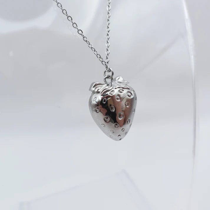 Fidge Strawberry Worry Stone Necklace