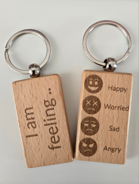 Wooden Emotions Keyring