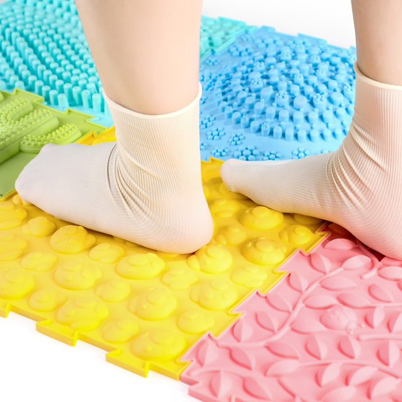 Playlearn Massage Sensory Puzzle Floor 6 Tiles - Pastel