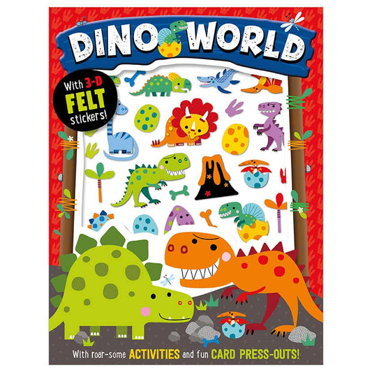 Felt Stickers Dino World Activity Book