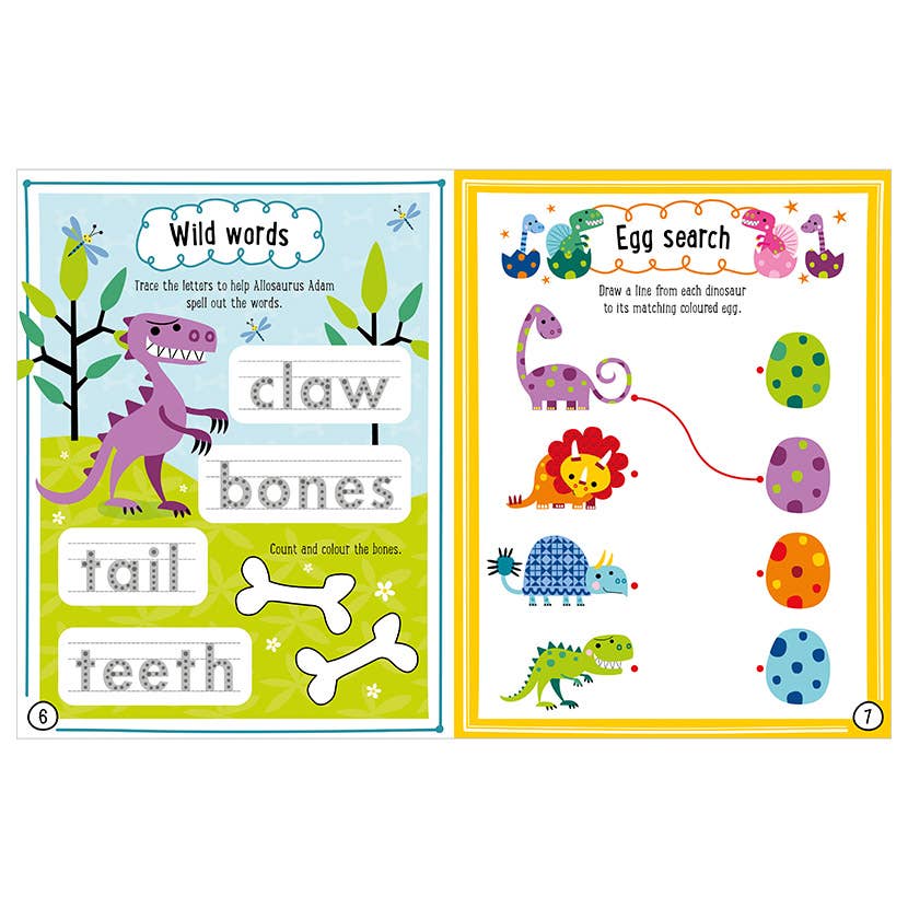 Felt Stickers Dino World Activity Book