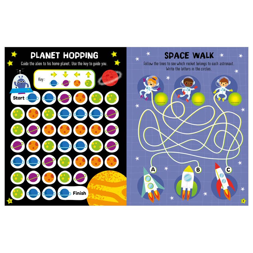 Puffy Stickers Glow in the Dark Space Activity Book
