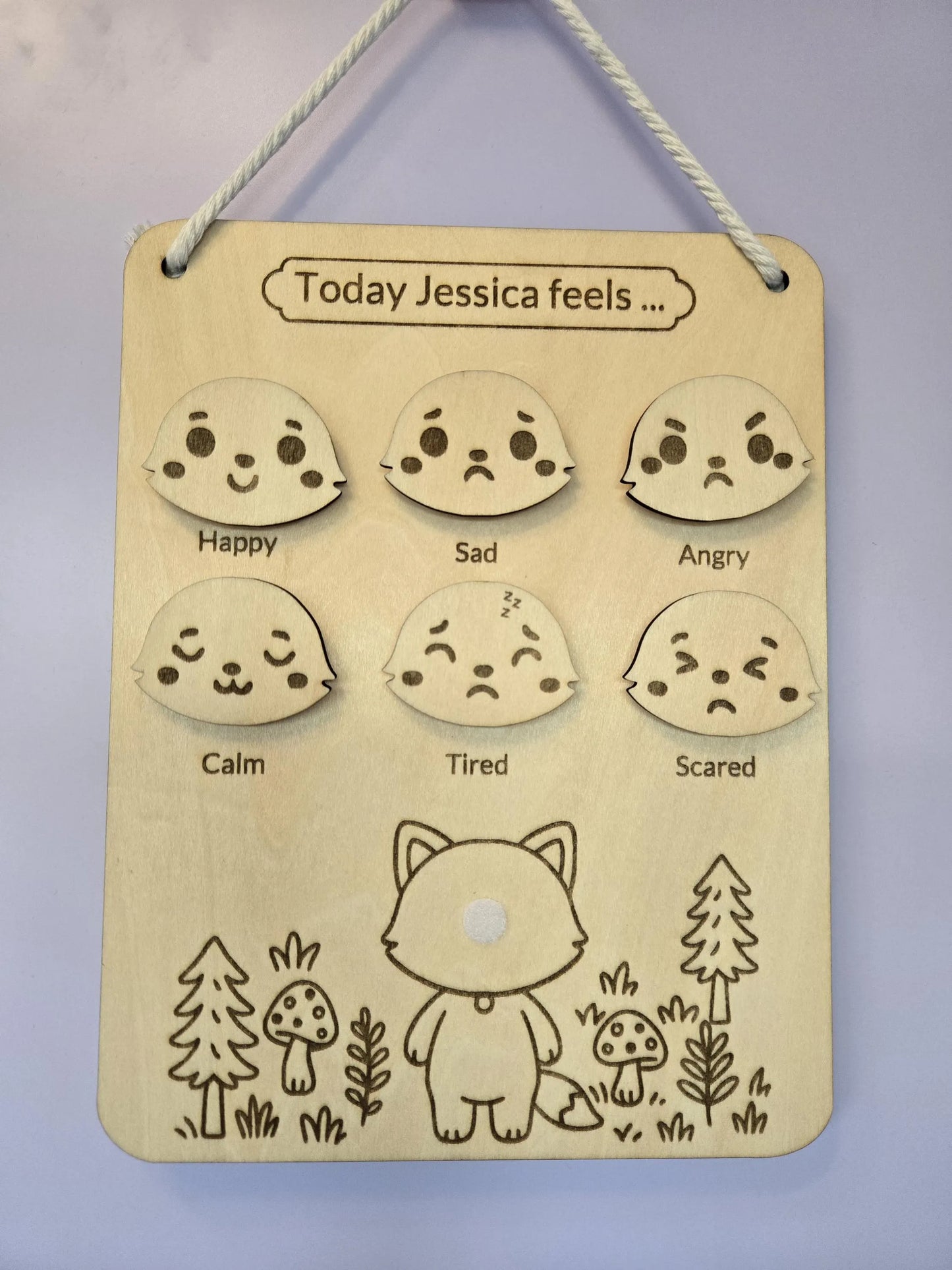 Wooden Emotions Chart - Fox Edition