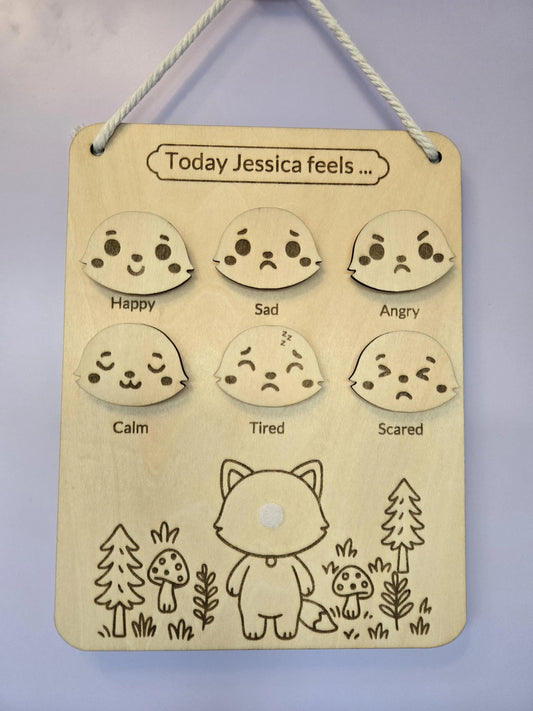 Wooden Emotions Chart - Fox Edition
