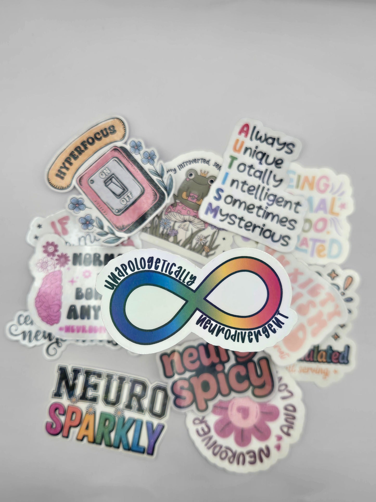 Neurodivergent Holographic Sticker - Unapologetically Neurodivergent