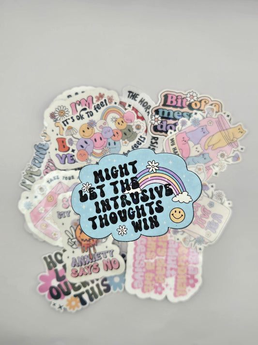 Holographic Mental Health Sticker - Intrusive Thoughts