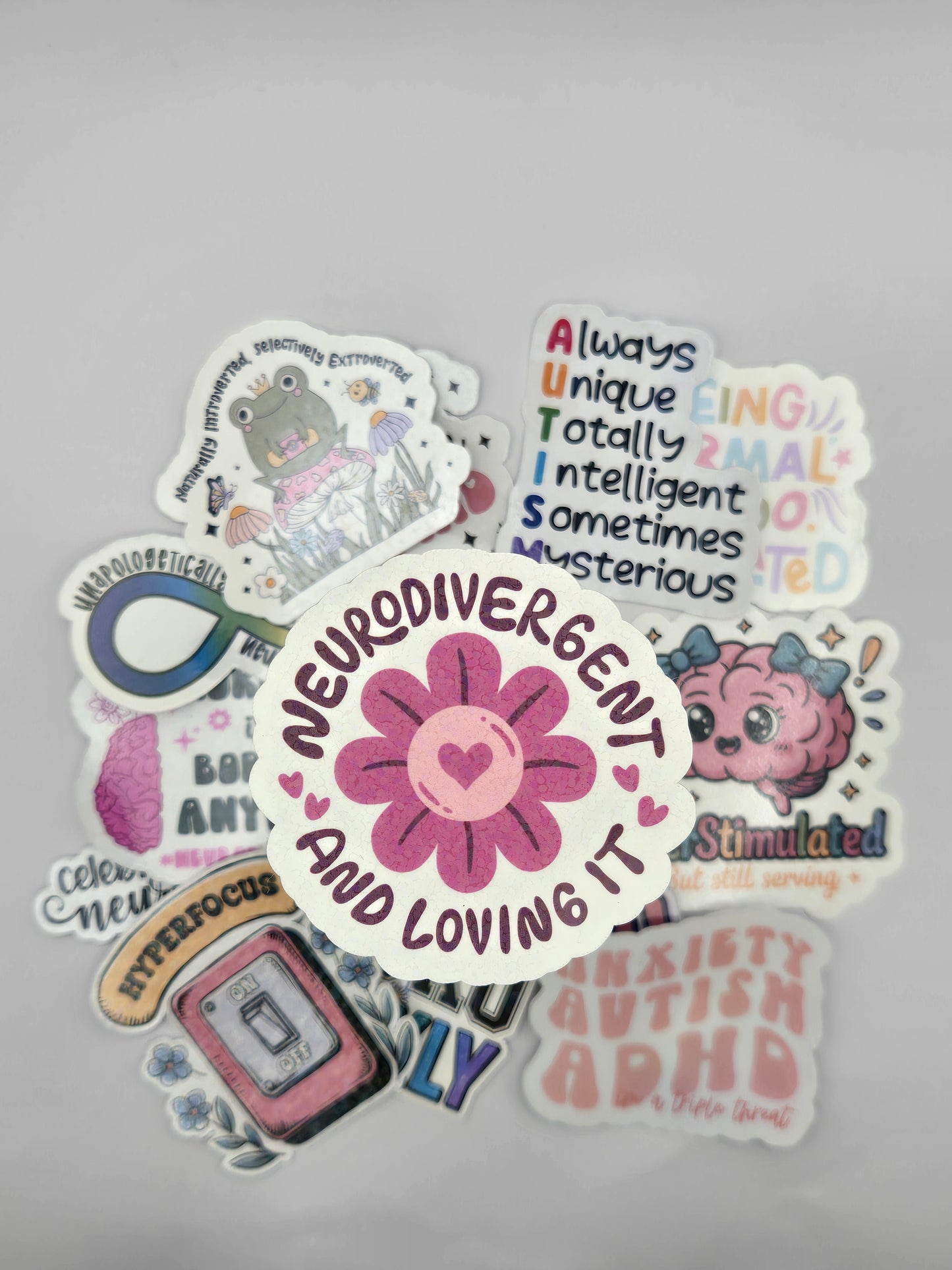 Neurodivergent Holographic Sticker - Neurodivergent & Loving It
