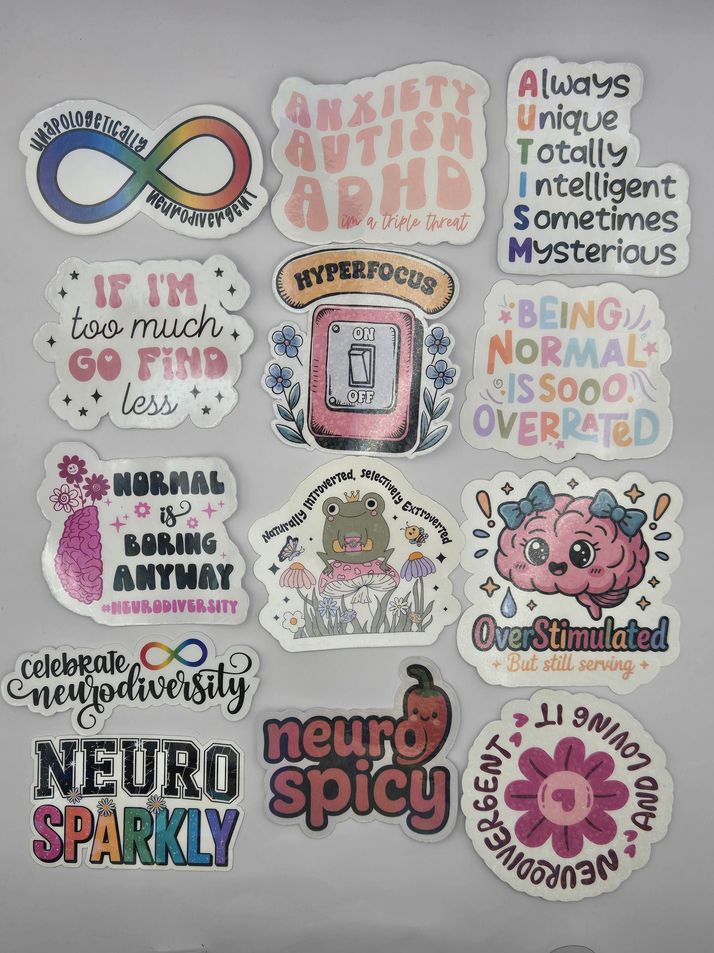 Neurodivergent Holographic Sticker - Neuro Sparkly