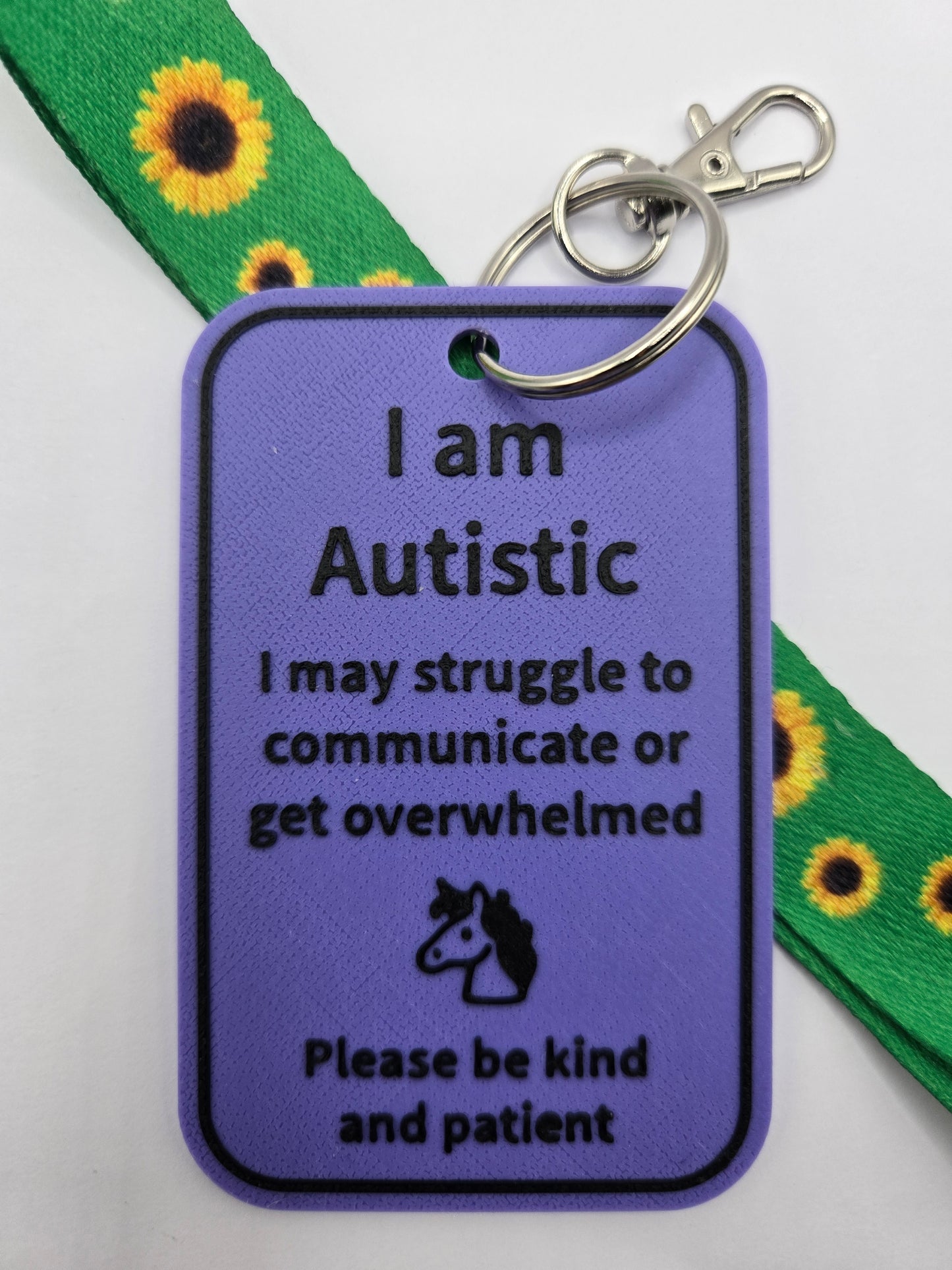 Autistic ID Support Tag