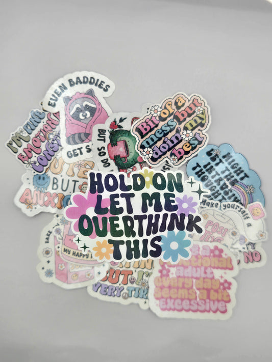 Holographic Mental Health Sticker - Overthink