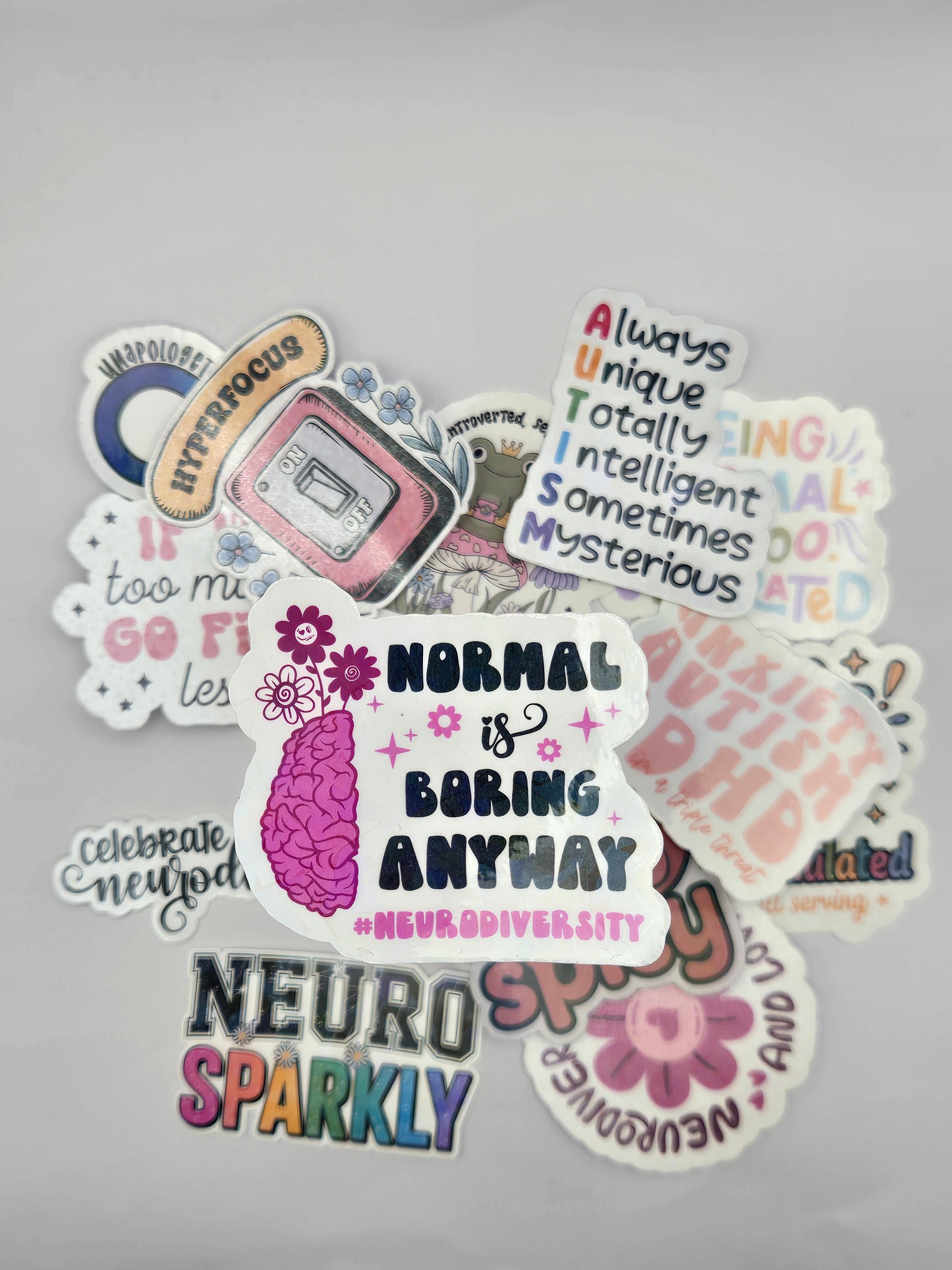 Neurodivergent Holographic Sticker - Normal Is Boring
