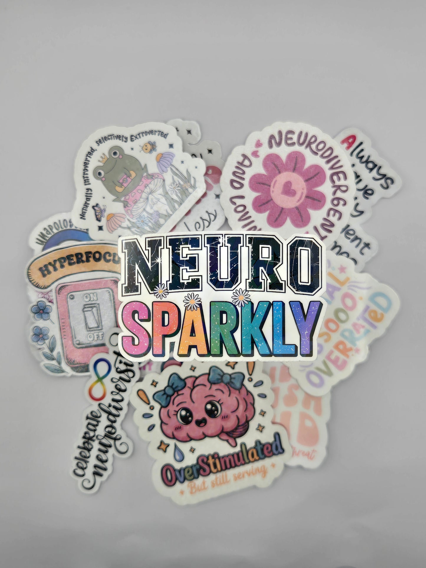 Neurodivergent Holographic Sticker - Neuro Sparkly