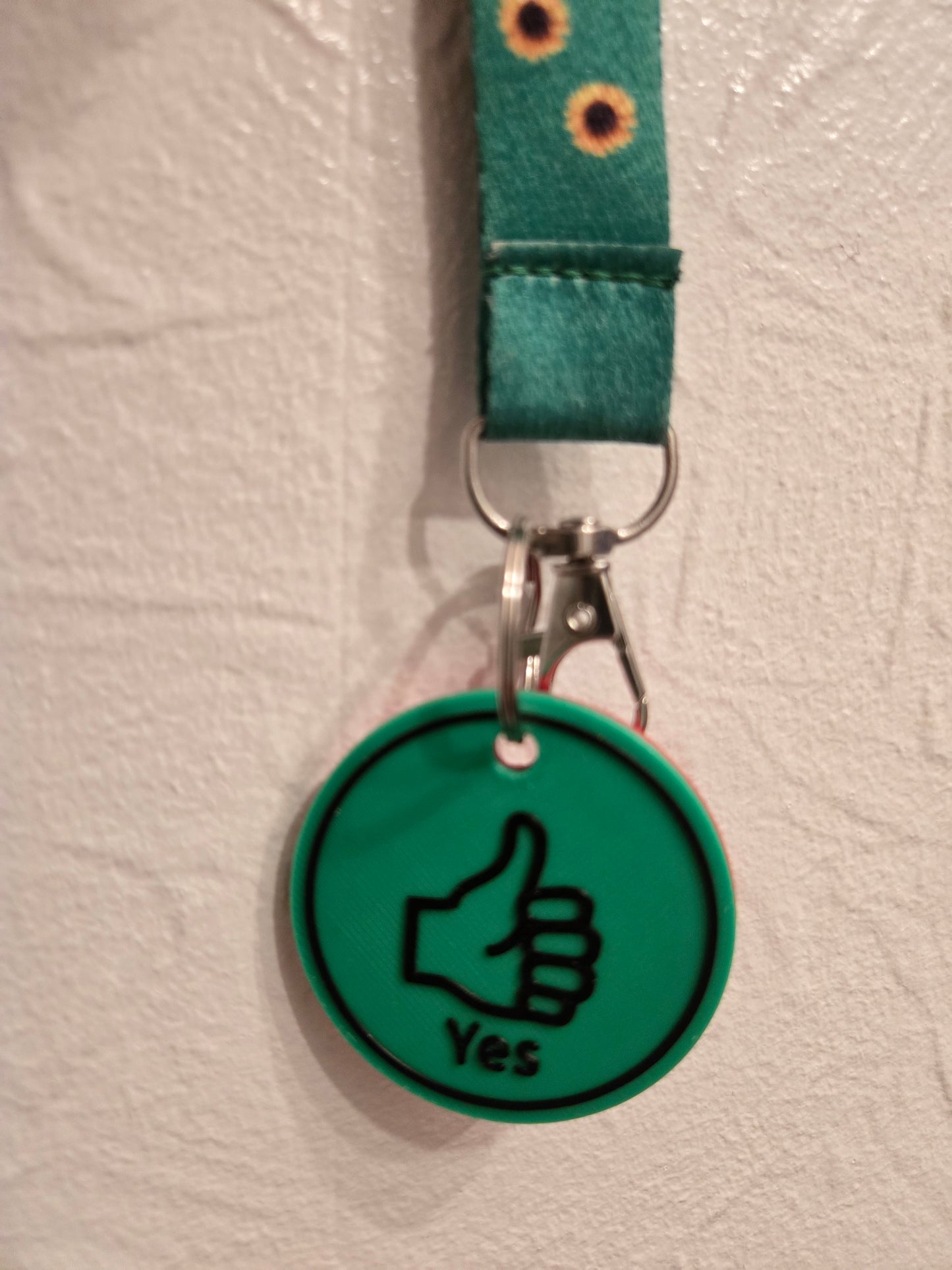 Yes/No Communication Keyring