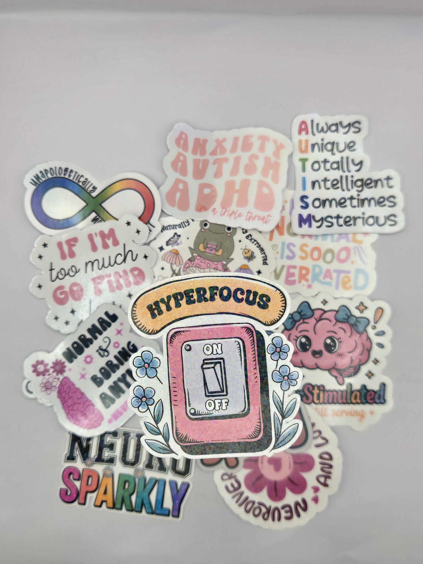 Neurodivergent Holographic Sticker - Hyperfocus
