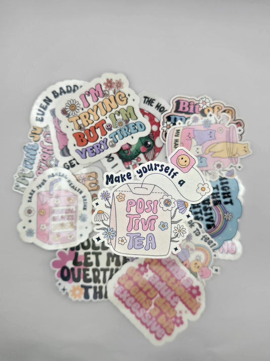 Holographic Mental Health Sticker - Positivitea