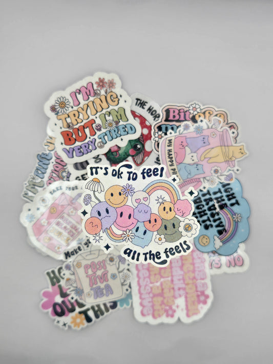 Holographic Mental Health Sticker - All The Feels