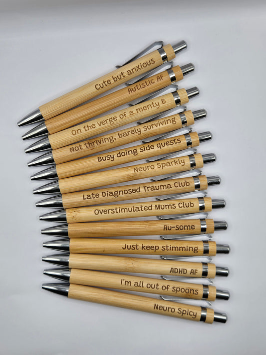 Engraved Bamboo Pen