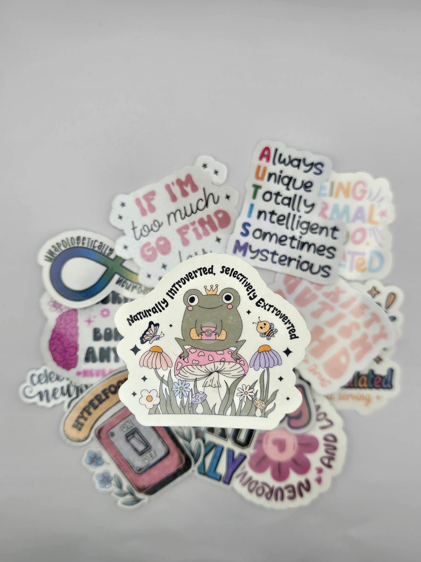 Neurodivergent Holographic Sticker - Introverted